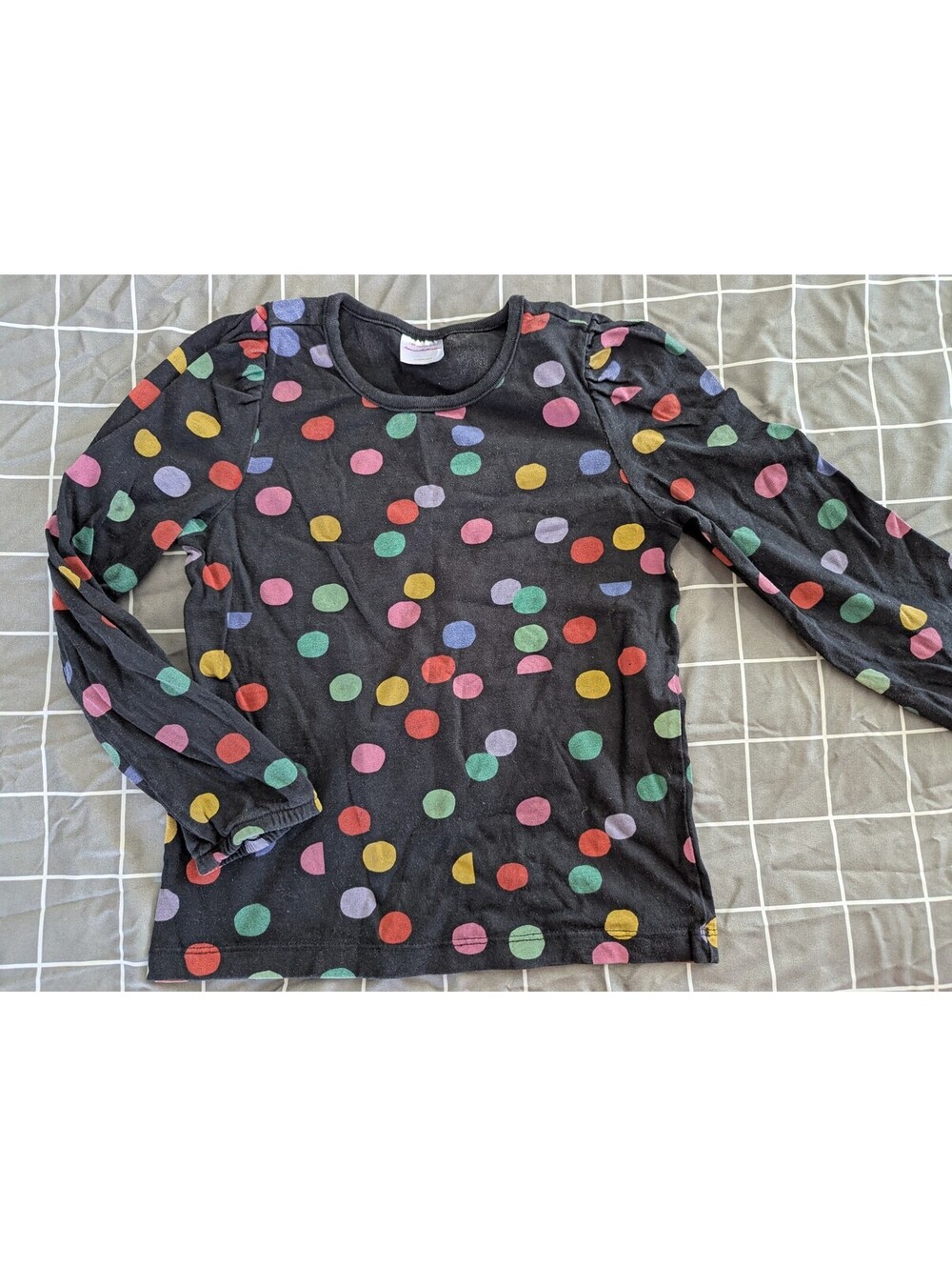 Hanna rainbow polka dot top